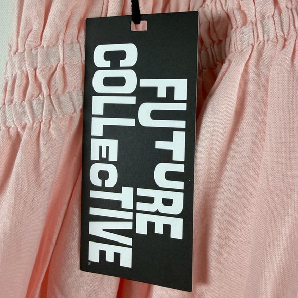 Women's Eyelet Maxi A-Line Dress - Future Collective Light Pink L - Picture 6 of 10